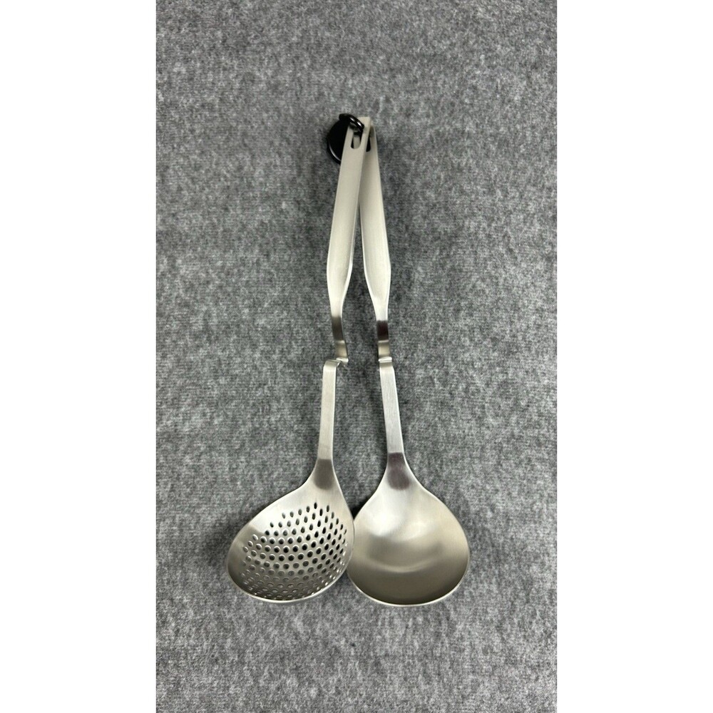Stainless Steel Soup Ladle & Skimmer Set SUS304 Hot Pot Serving Spoon 12”